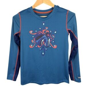 Kerrits Equestrian Horse Riding Top Girls XL Pullover Stretch Graphic Striped